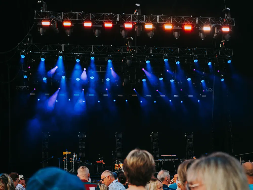 Stage lights at a night concert